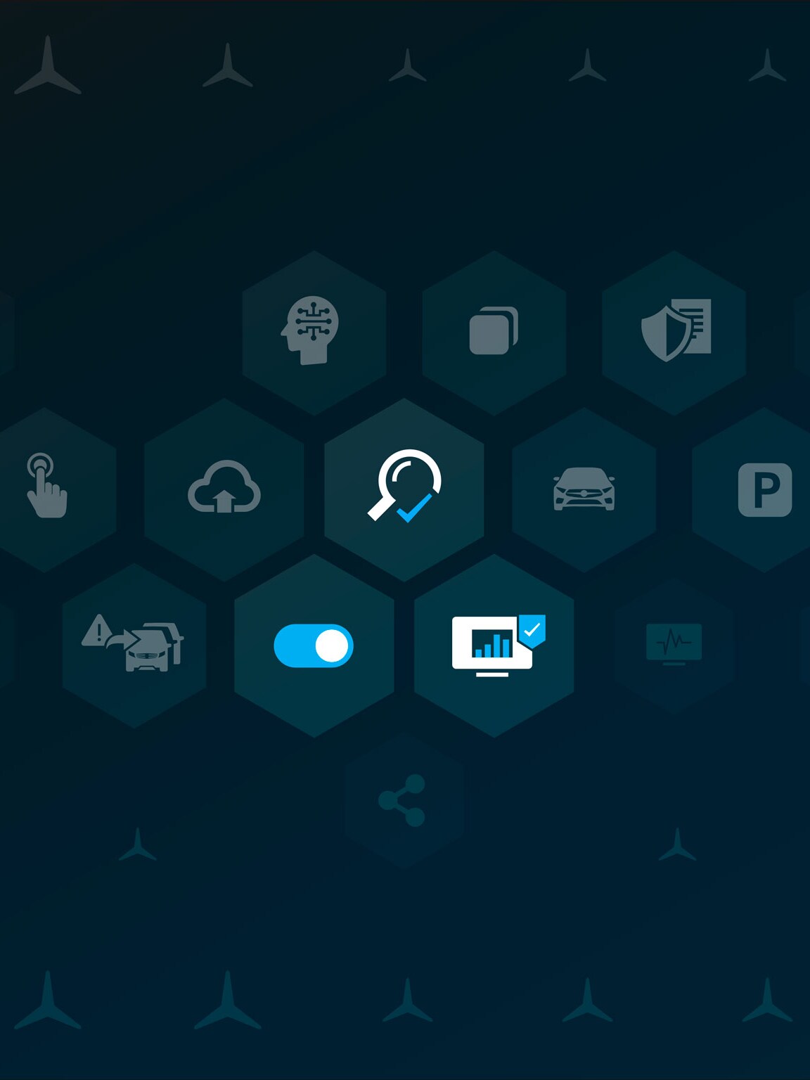 Datensicherheit Icons von Mercedes-Benz Österreich.