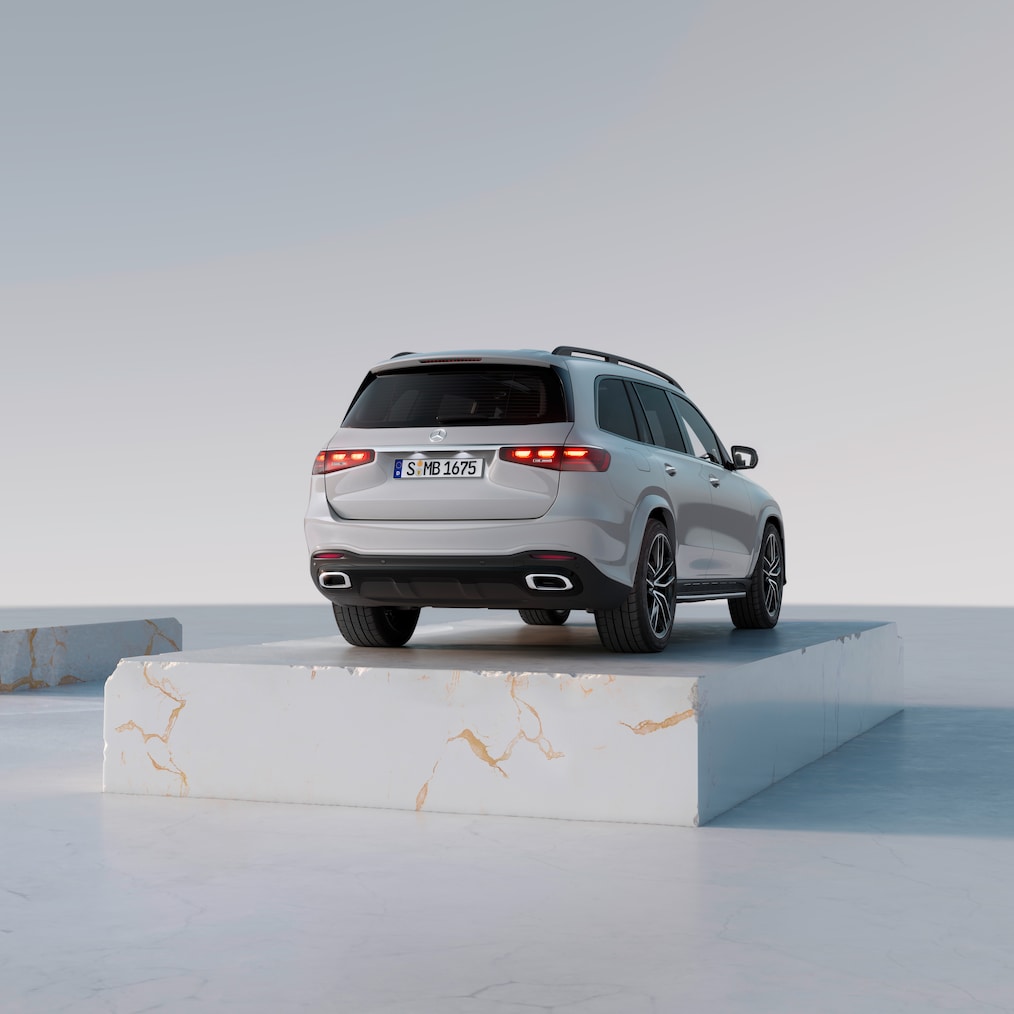 Die transparente Motorhaube des Mercedes-Benz GLS.