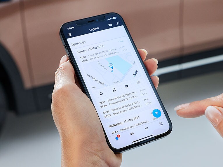Das Fahrtenbuch von Mercedes me.