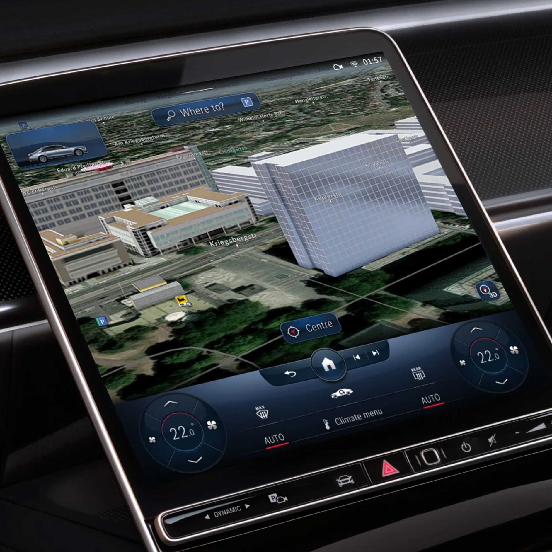 Satellitenbilder | Navigation | Mercedes-Benz Die Navigation mit Satellitenbildern.