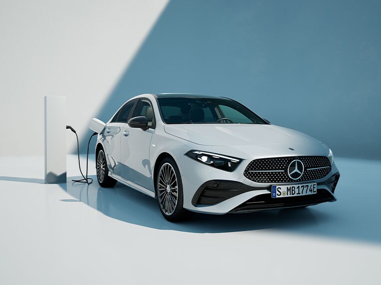 Eine Darstellung des Ladevorgangs der A-Klasse Plug-in-Hybrid.