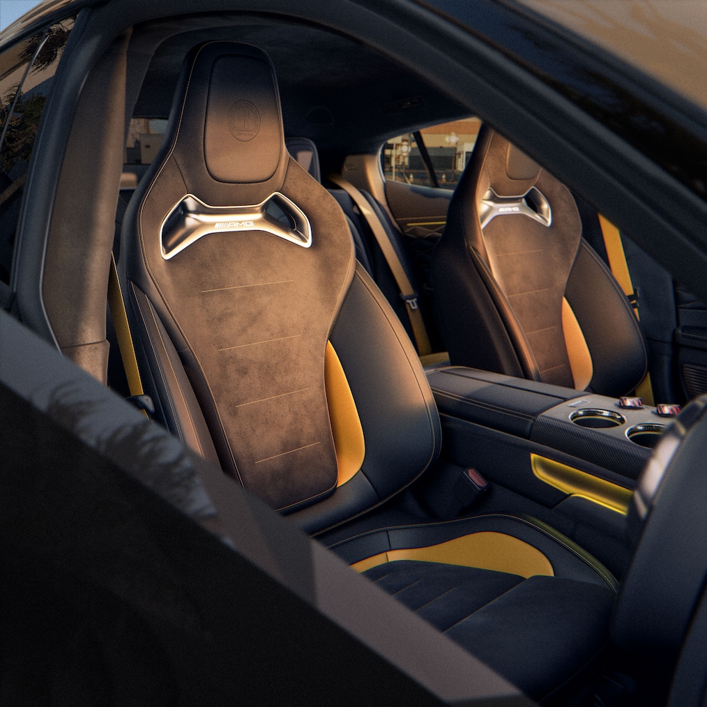 Der Innenraum des GT 4-Türer Coupés von Mercedes-AMG.