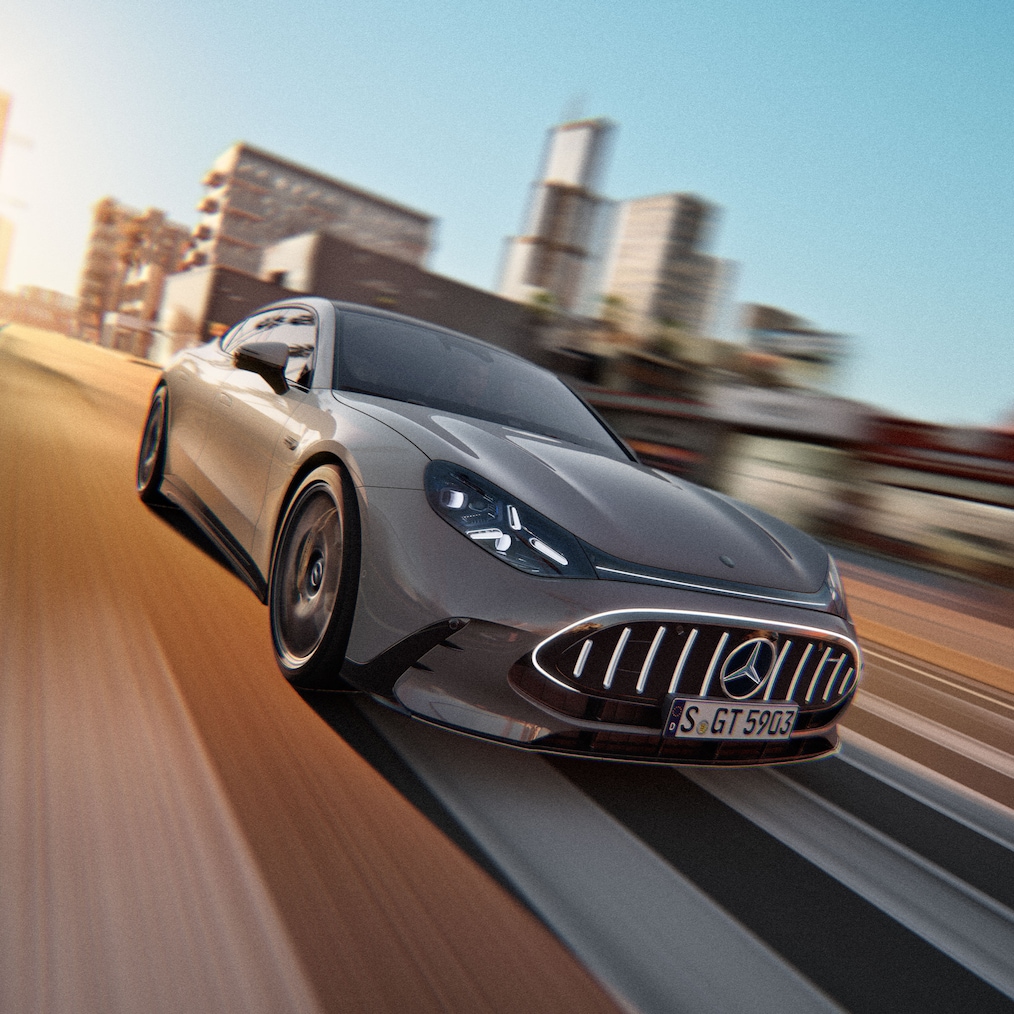 Das Exterieur des GT 4-Türer Coupés von Mercedes-AMG.