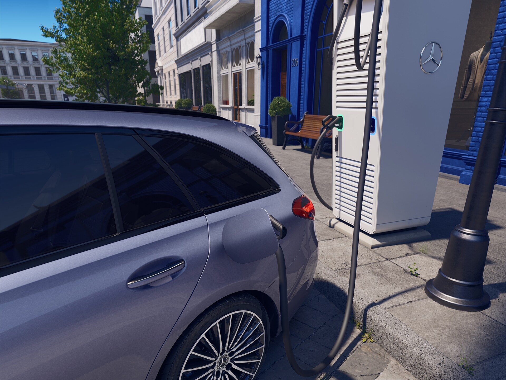Das neue C-Klasse-T-Modell als Plug-in-Hybrid von Mercedes-Benz.
