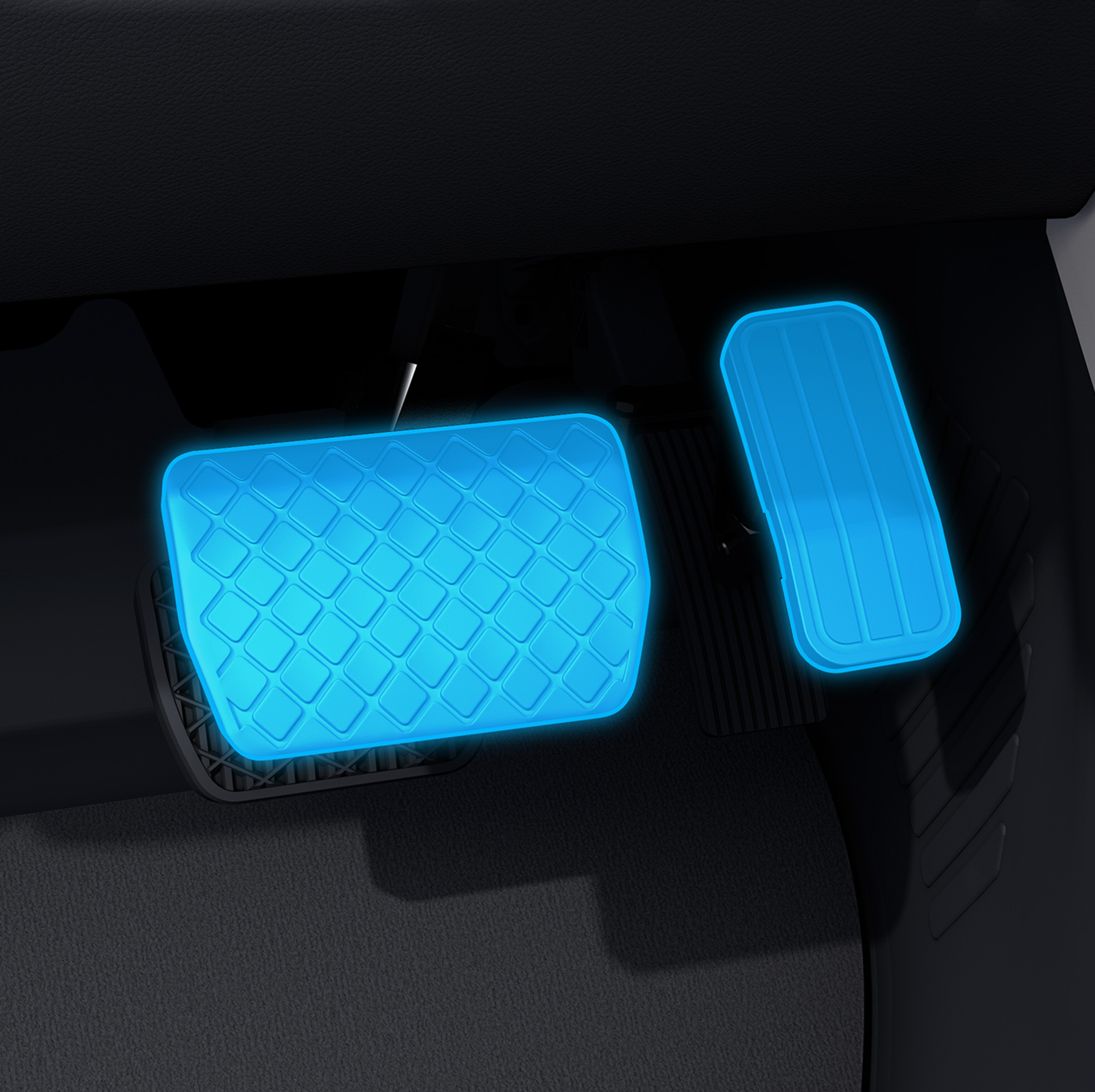 Pedalerhöhung | Fahrhilfen | Mercedes-Benz Eine Detailaufnahme der Pedalerhöhung in Verbindung mit einem behindertengerechten Auto.