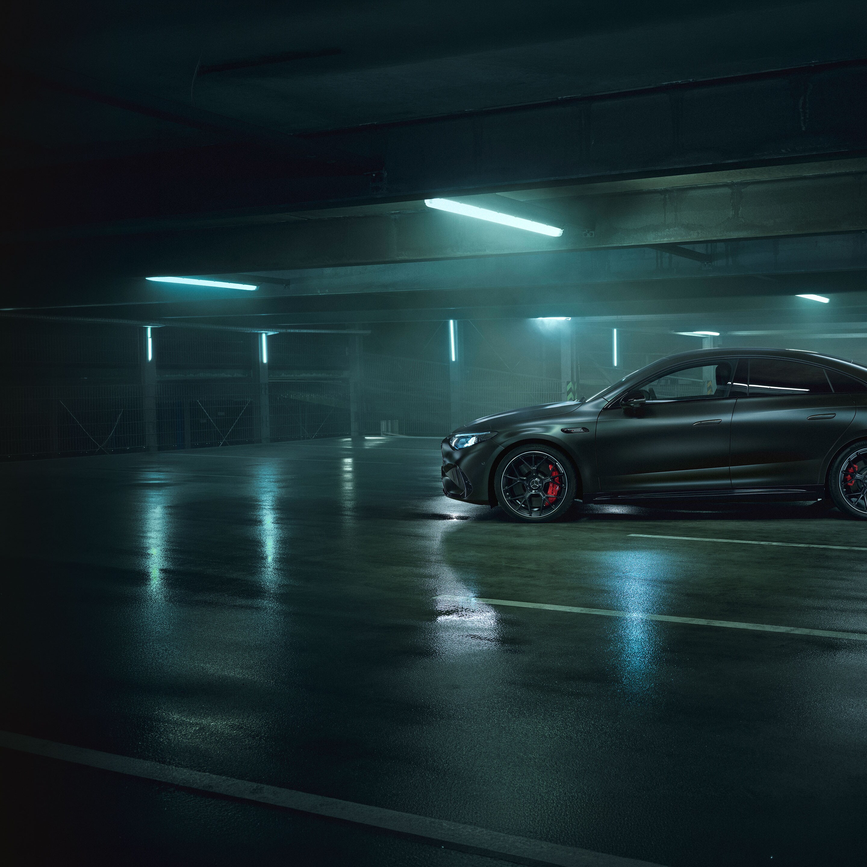 Das Exterieur des neuen elektrischen Mercedes-AMG CLA 45 4MATIC+.