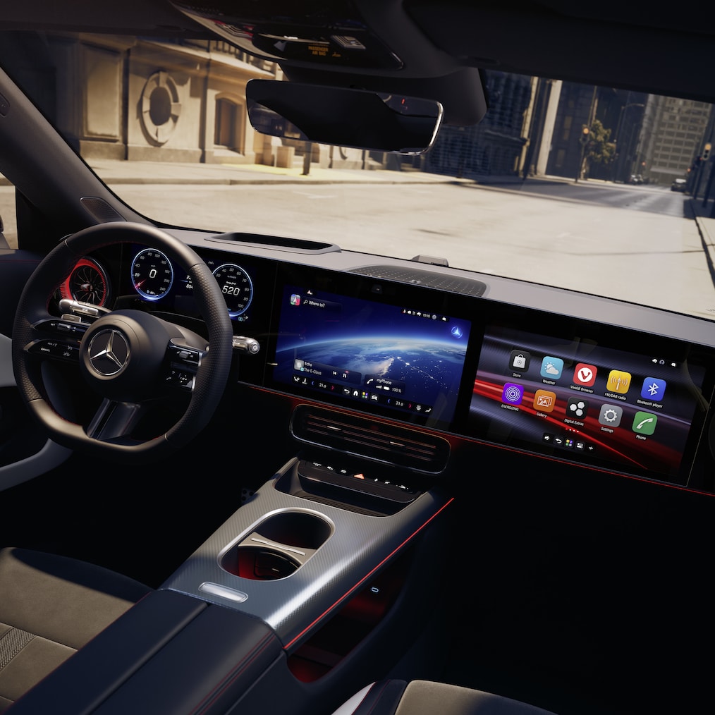 Mercedes-Benz CLA C174 mit MBUX Superscreen und MB.OS.