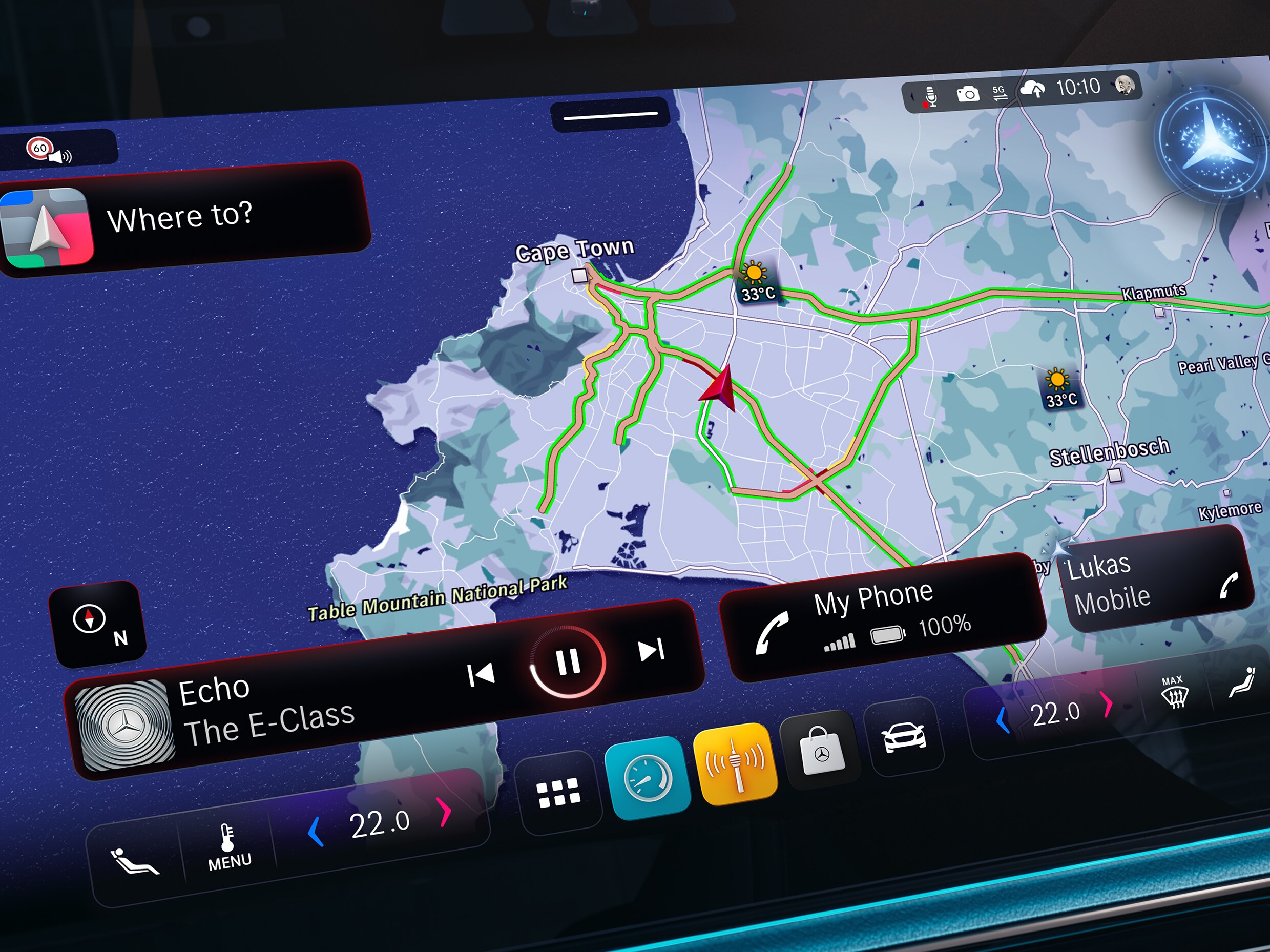Der MBUX Virtual Assistant des CLA von Mercedes-Benz.