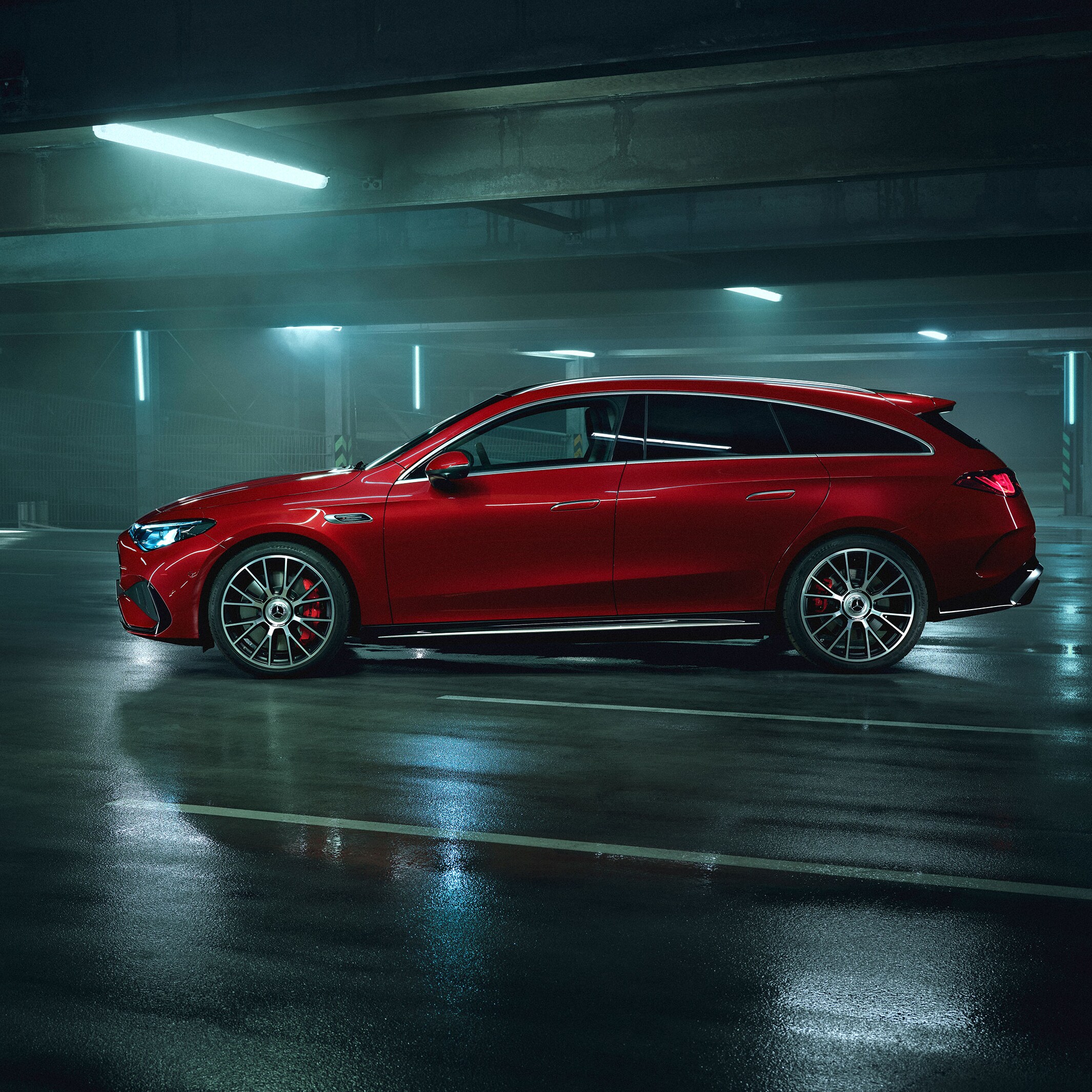 Das Exterieur des neuen elektrischen Mercedes-AMG CLA 45 4MATIC + Shooting Brakes.