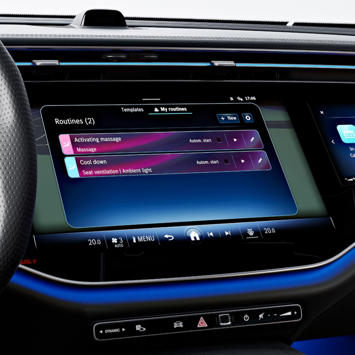 Das Interieur der E-Klasse Limousine von Mercedes-Benz.