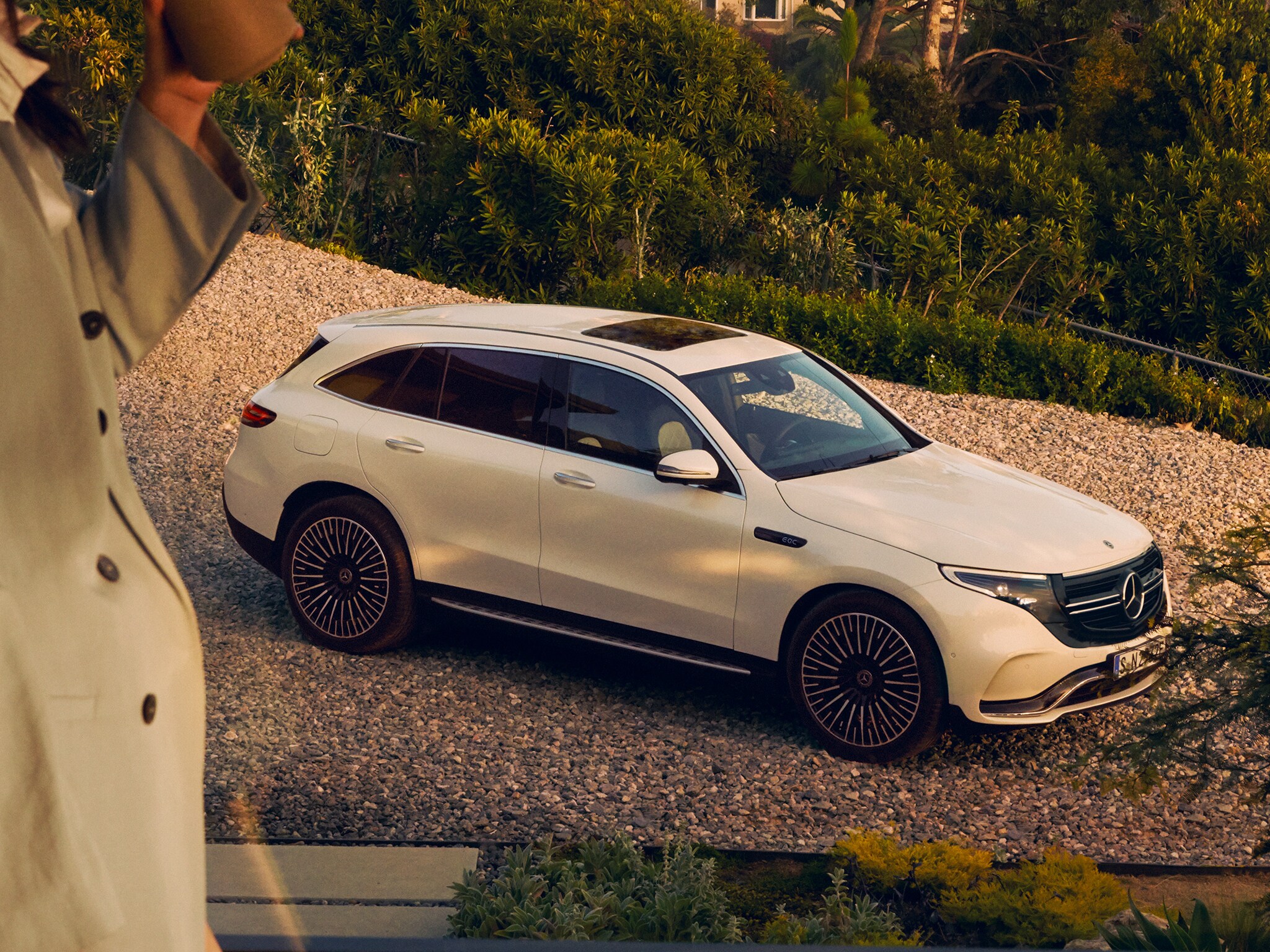 Der vollelektrische EQC von Mercedes-EQ.