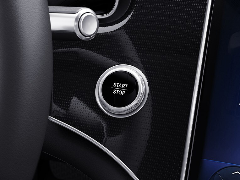 Eine grafische Darstellung des KEYLESS-GO Komfort-Pakets der EQS Limousine von Mercedes-Benz.