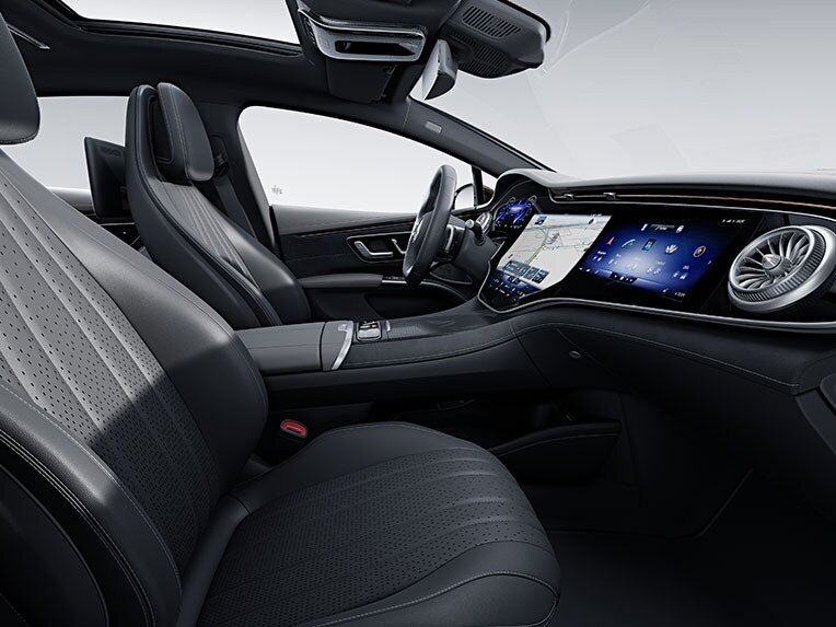 Die Ausstattungsvariante AMG im Interieur der EQS Limousine.