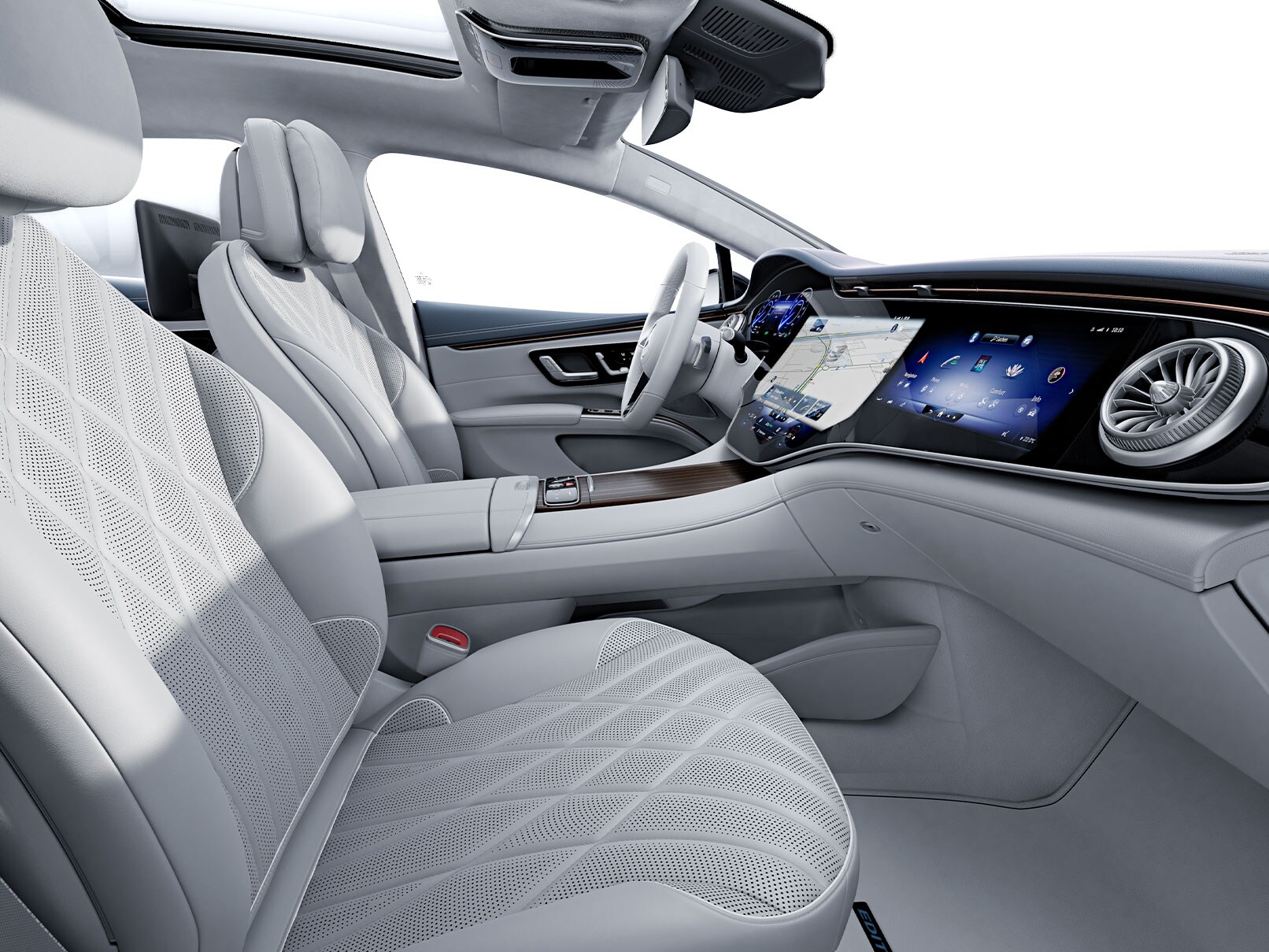 Die Ausstattungsvariante Electric Art im Interieur der EQS Limousine.
