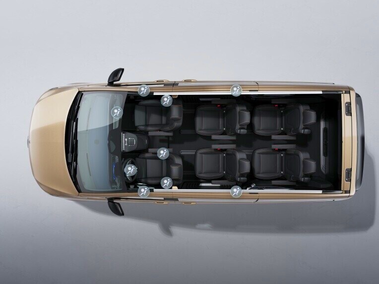Die Windowbags für Fahrer, Beifahrer und für die Fondpassagiere bieten vor allem den außen sitzenden Personen einen erhöhten Schutz.