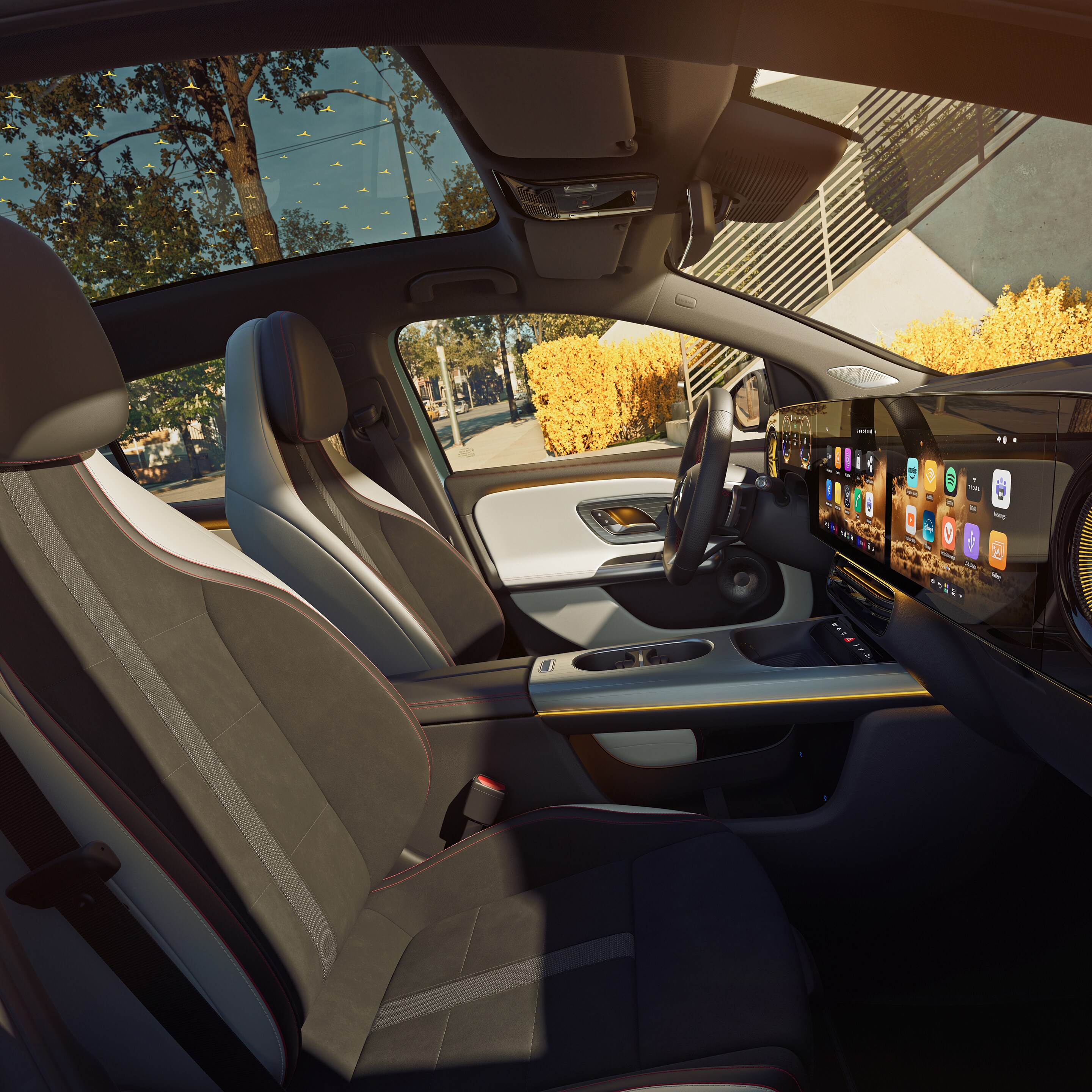 Das Interieur des brandneuen GLA von Mercedes-Benz.