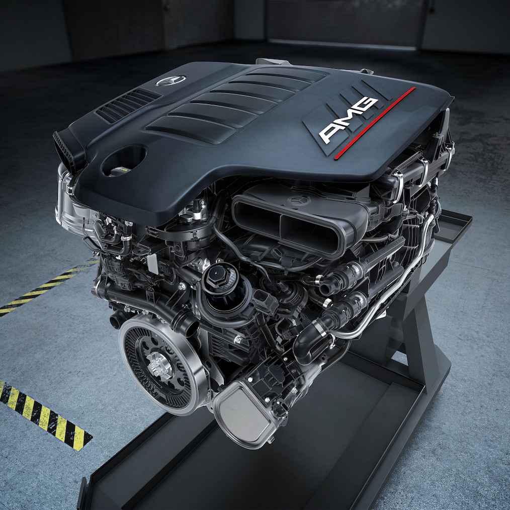 Der AMG Motor im Mercedes-AMG GLE Coupé.