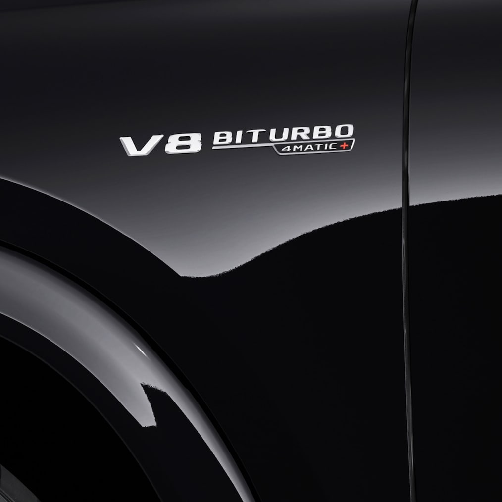 Der AMG 4,0-Liter-V8-Motor im Mercedes-AMG GLE 63 S Coupé.