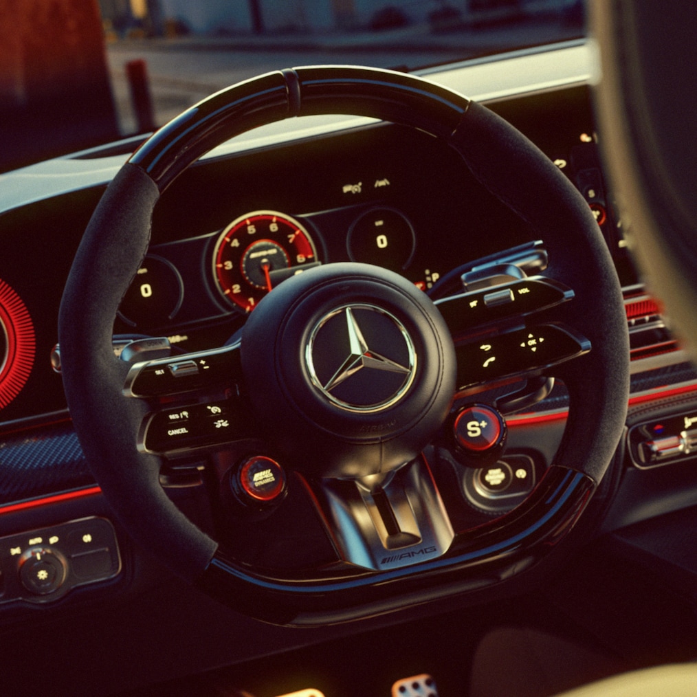 Das AMG-Lenkrad im Mercedes-AMG GLE 63 S Coupé.