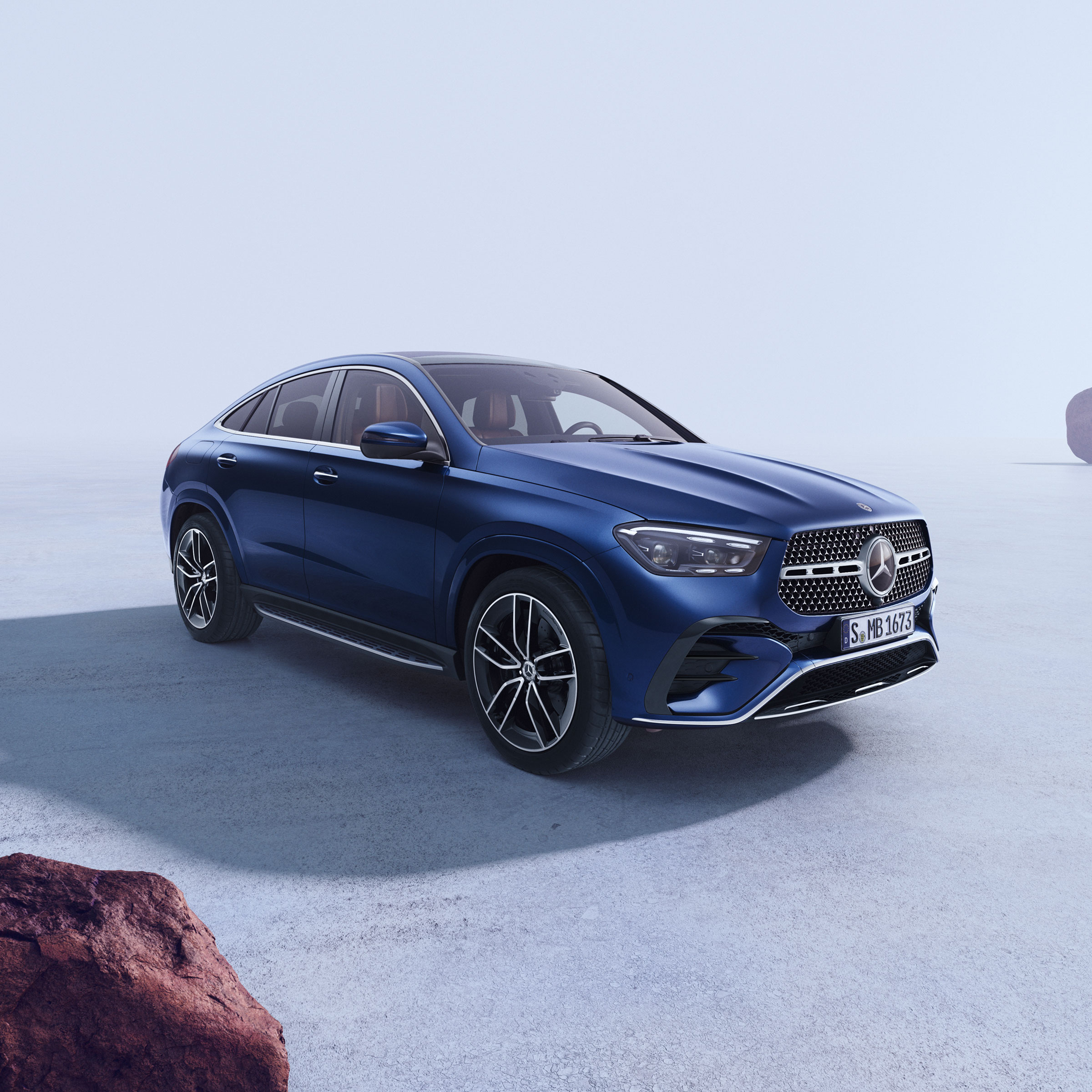 Mercedes-Benz GLE Coupé in schräger Draufsicht.