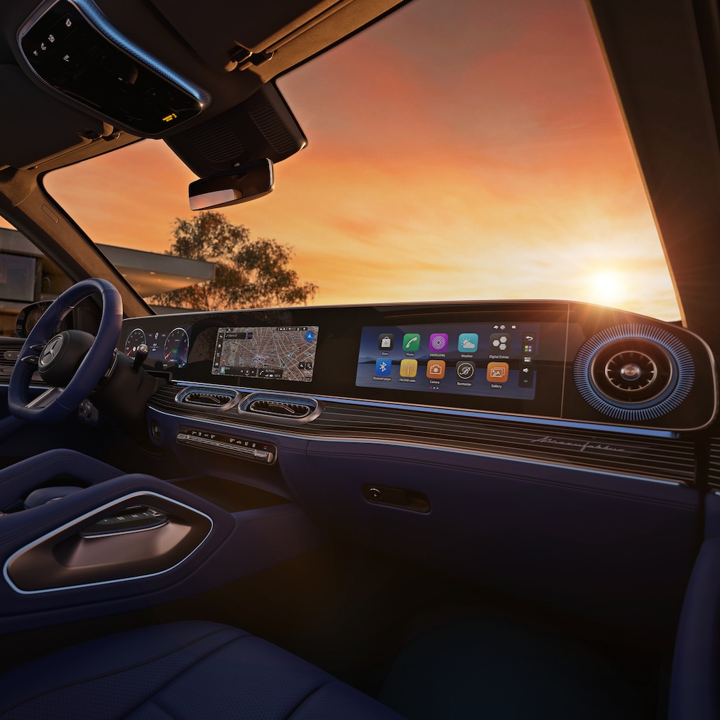 Das Armaturenbrett des neuen Der GLE von Mercedes-Benz.