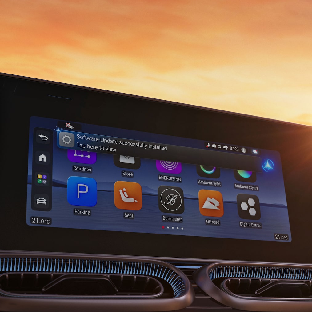 Das Mercedes-Benz Operating System (MB.OS) des neuen Der GLE von Mercedes-Benz.
