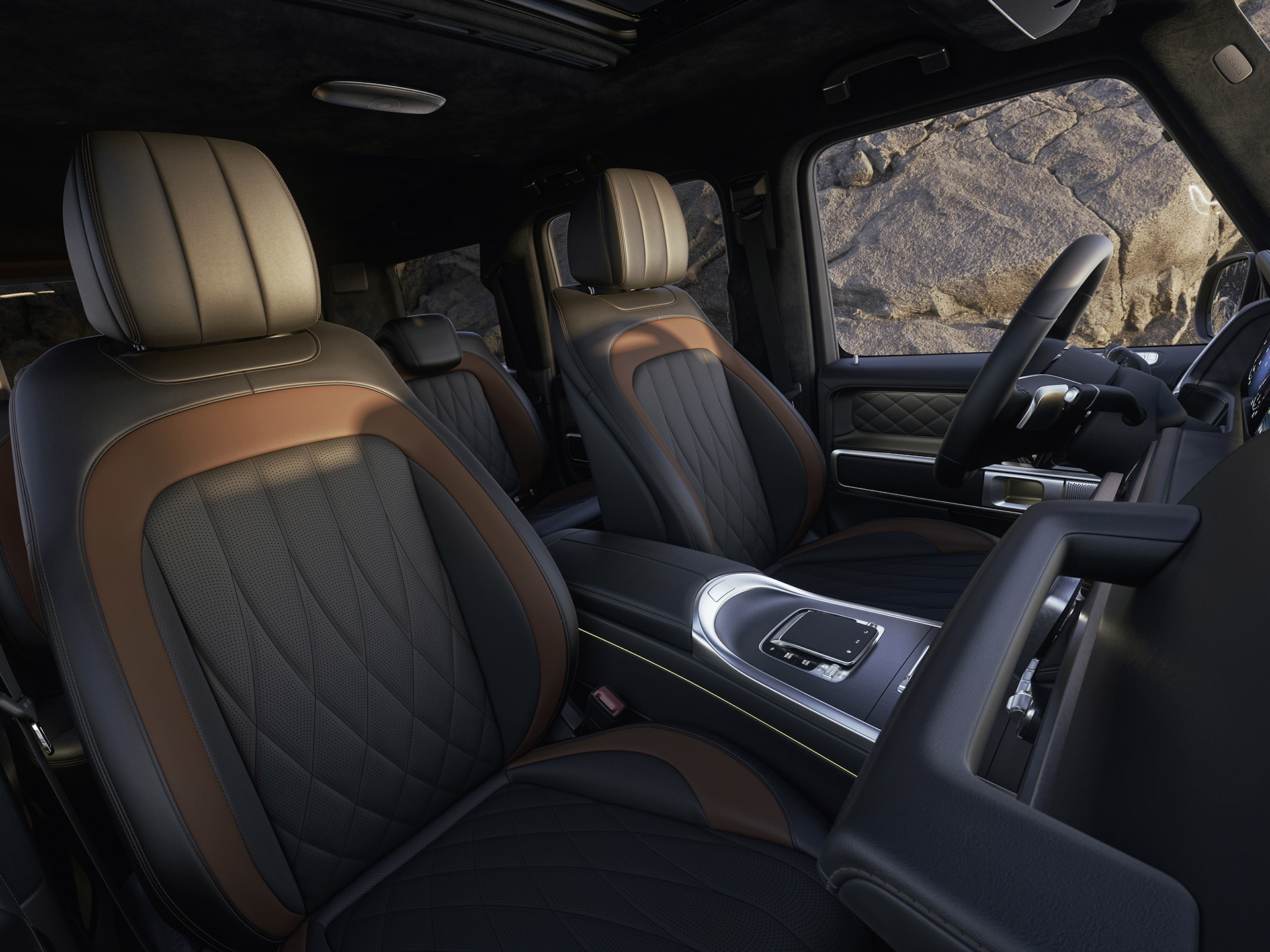 Interieur | G-Klasse Markenbereich | Mercedes-Benz Das Interieur der Mercedes-Benz G-Klasse.
