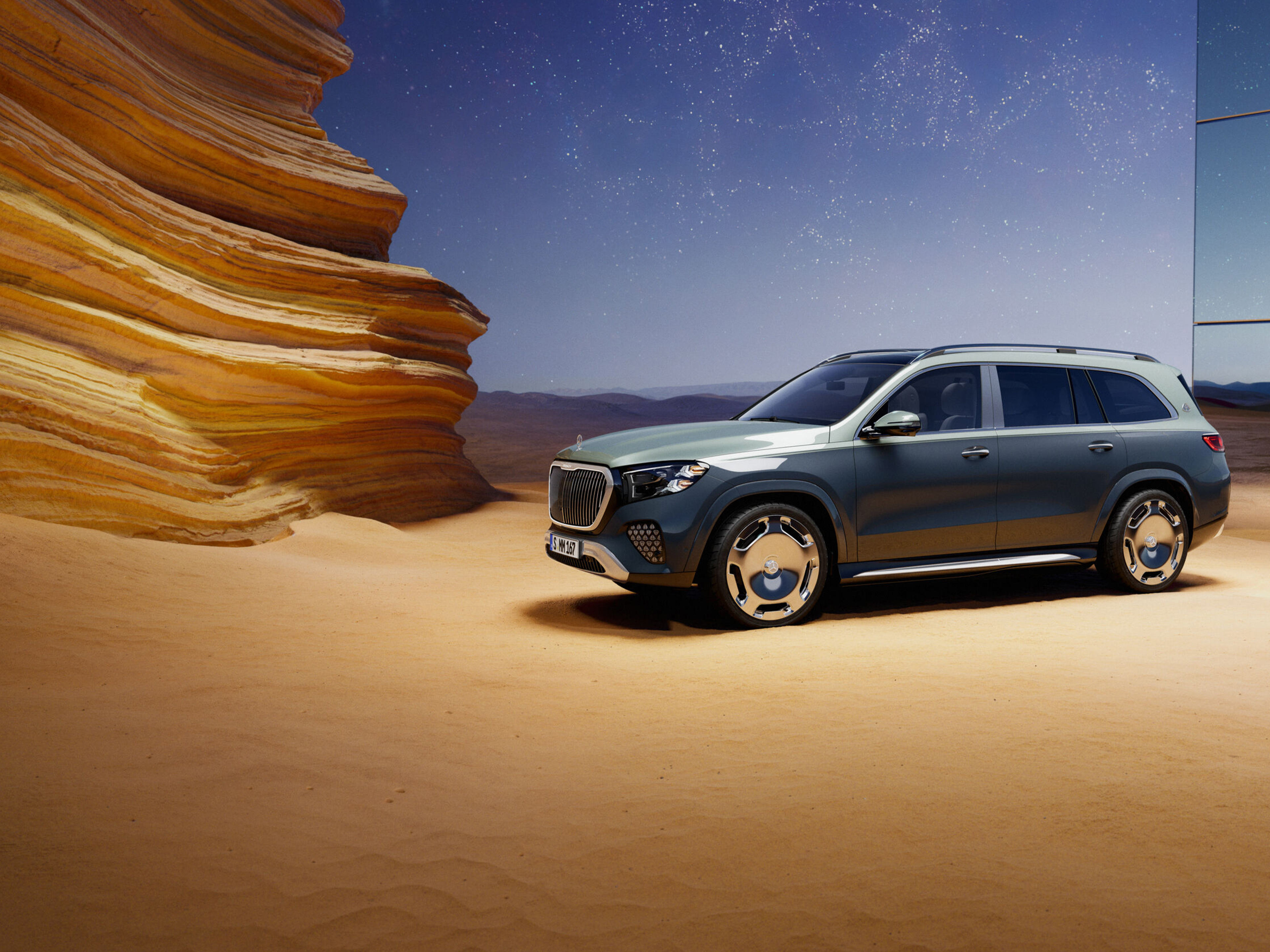 GLS SUV | Marke | Mercedes-Maybach Der Mercedes-Maybach GLS SUV in einer Frontansicht.