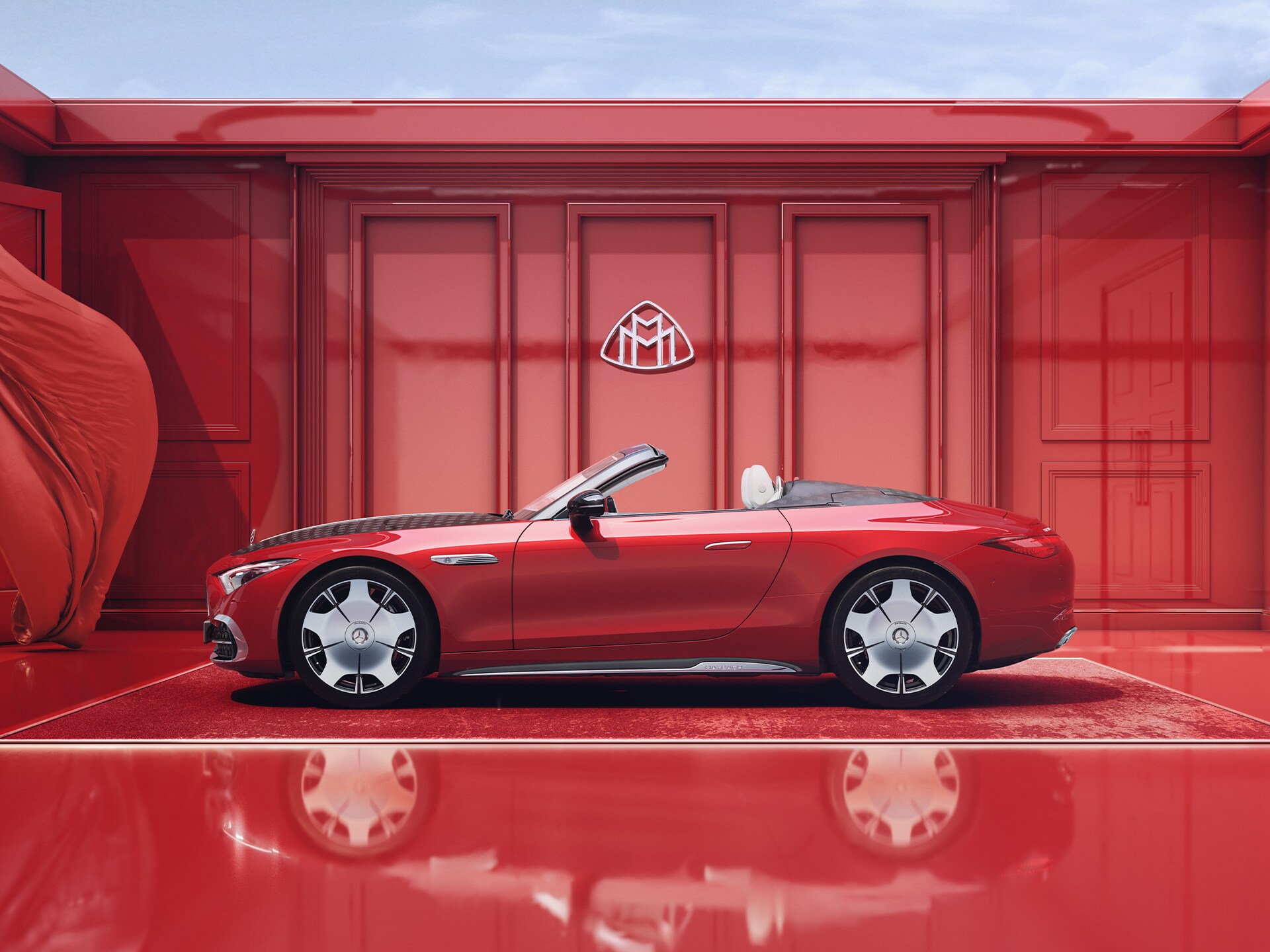 Seitenansicht des Mercedes-Maybach SL 680.