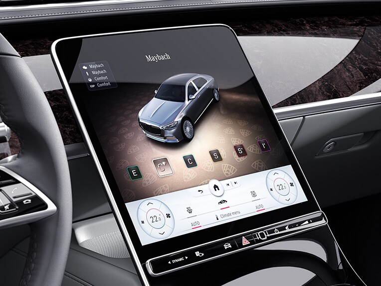Das Zentraldisplay in der Mercedes-Maybach S-Klasse.