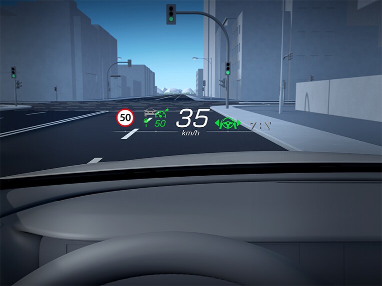 Das Head-up-Display im Mercedes-Maybach SL 680.