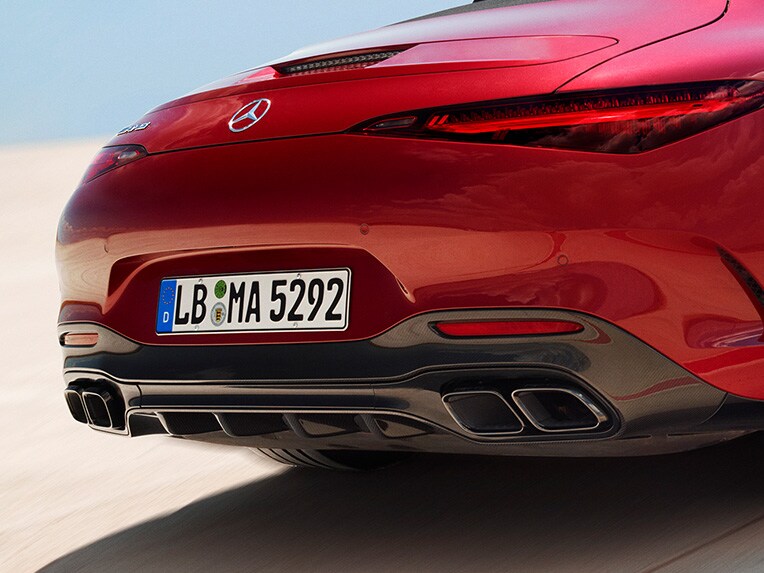 Heckansicht des Mercedes-AMG SL Roadsters.