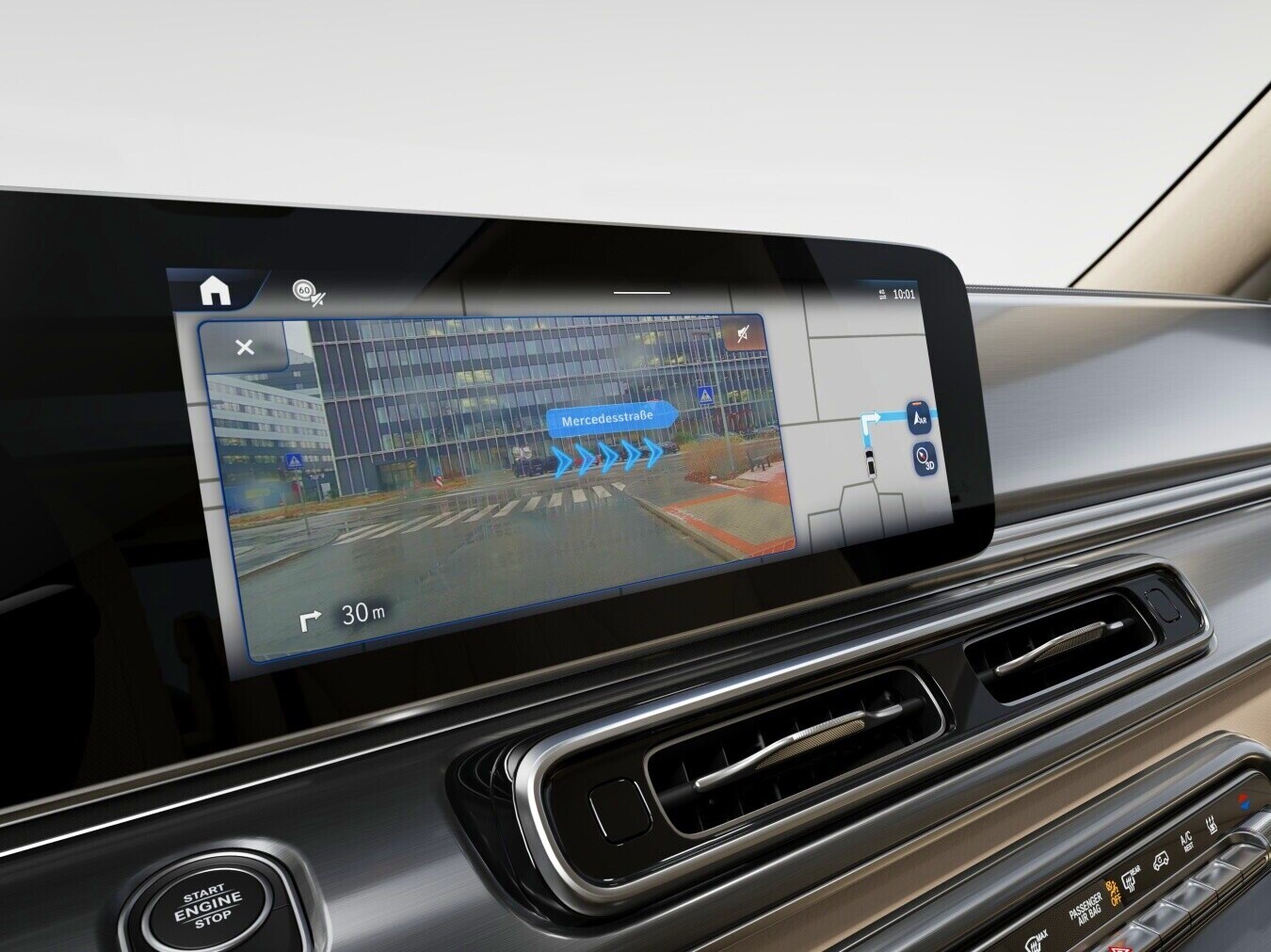 MBUX Augmented Reality für Navigation der Mercedes-Benz V-Klasse.
