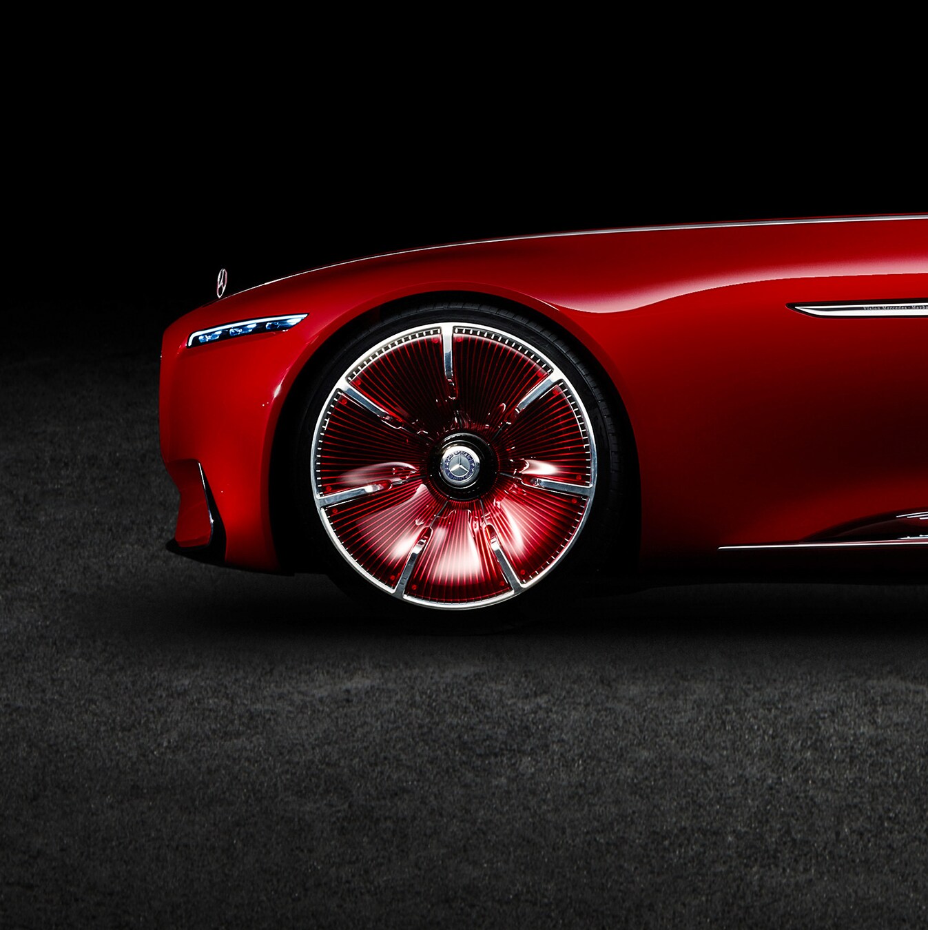 Seitenansicht des Vision Mercedes-Maybach 6