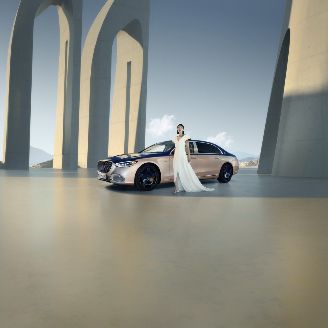 Mercedes-Maybach S-Klasse Haute Voiture schimmernde Rosé-Nuance Mercedes-Maybach erleben