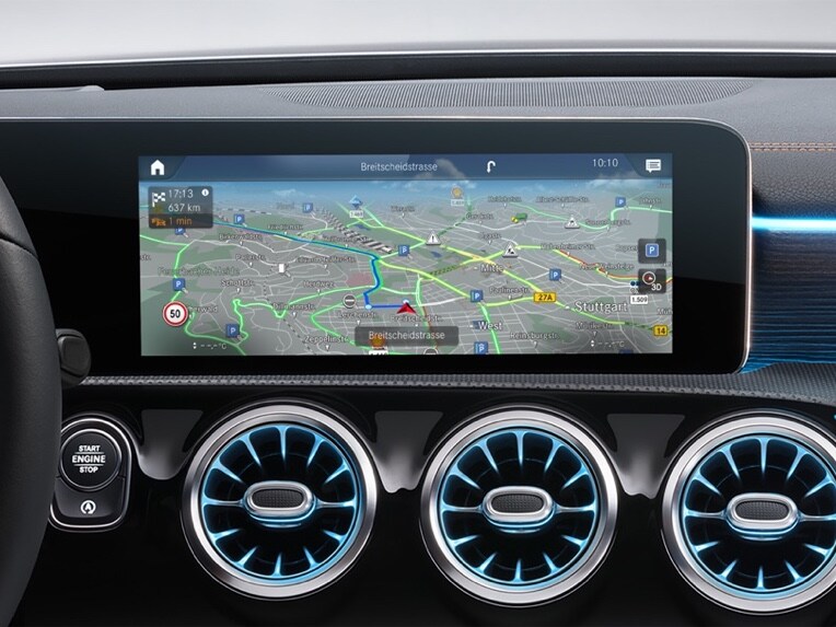 Das MBUX Multimediasystem hat ein Digitales Extra zum Thema Navigation aktiviert.
