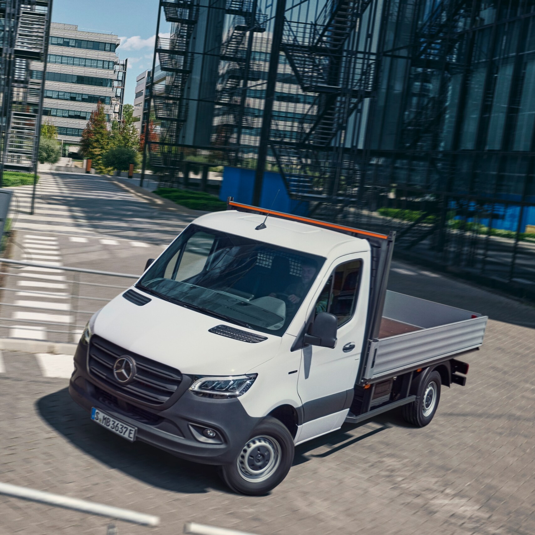 Das Mercedes-Benz eSprinter Fahrgestell.
