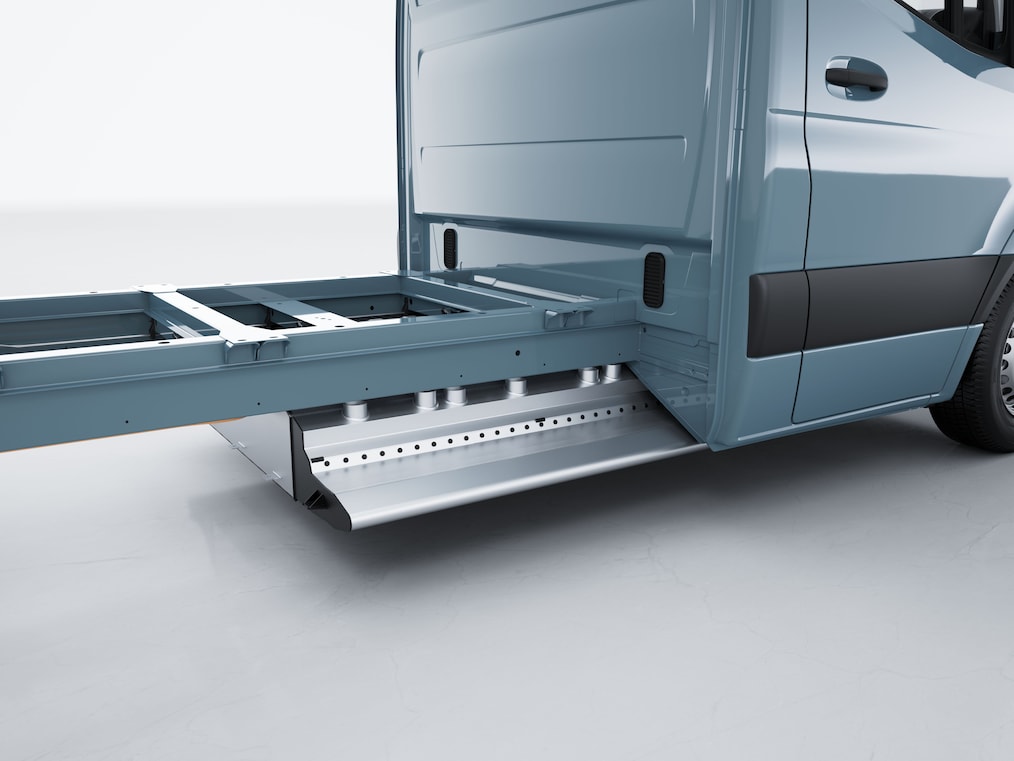 Die Hochvoltbatterie des Mercedes-Benz eSprinter Fahrgestells.