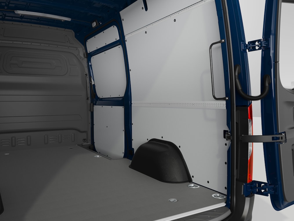 Der Laderaum des Mercedes-Benz eSprinter Kastenwagens.