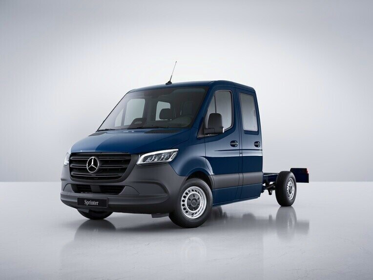 Der Mercedes-Benz Sprinter Fahrgestell mit Komfortfahrwerk Luftfederung.