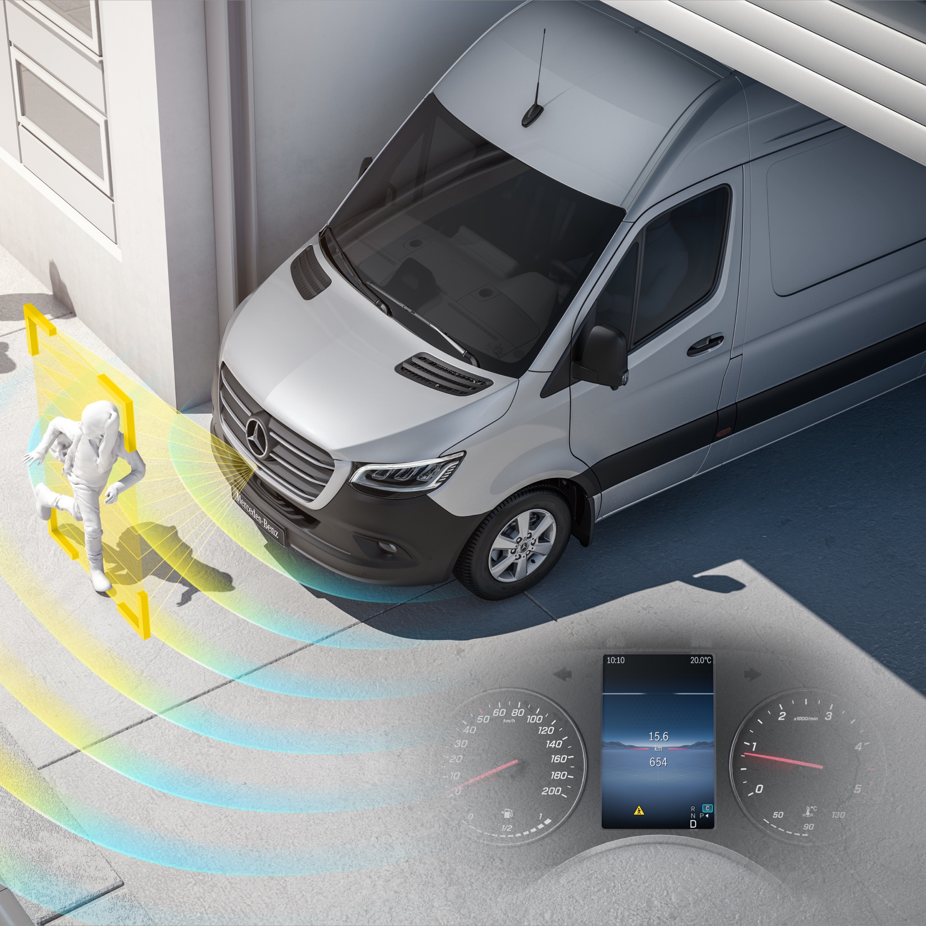 Fahrassistenzsysteme | Mercedes-Benz Der Mercedes-Benz Citan mit den Fahrassistenzsystemen.