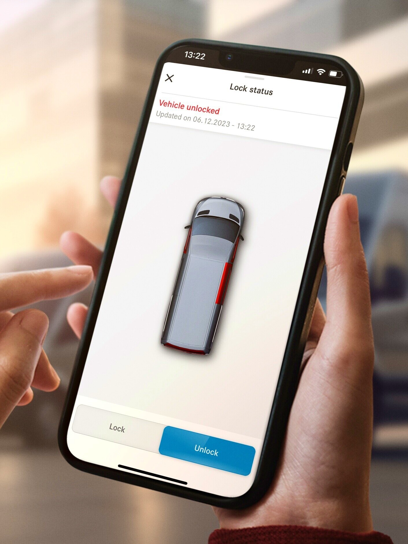 Digitale Extras für einen Transporter von Mercedes-Benz.