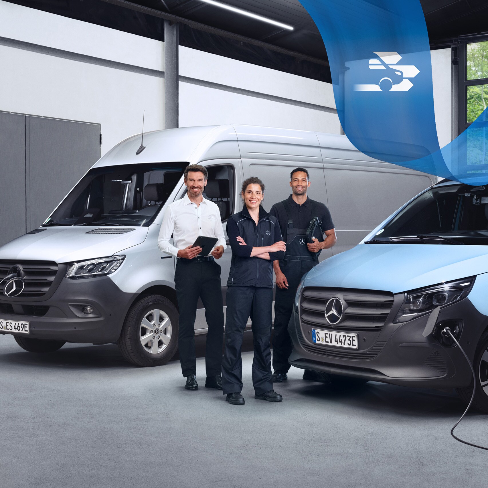Mercedes-Benz Services für Elektro-Transporter – für nachhaltige Mobilität und maximale Verfügbarkeit.