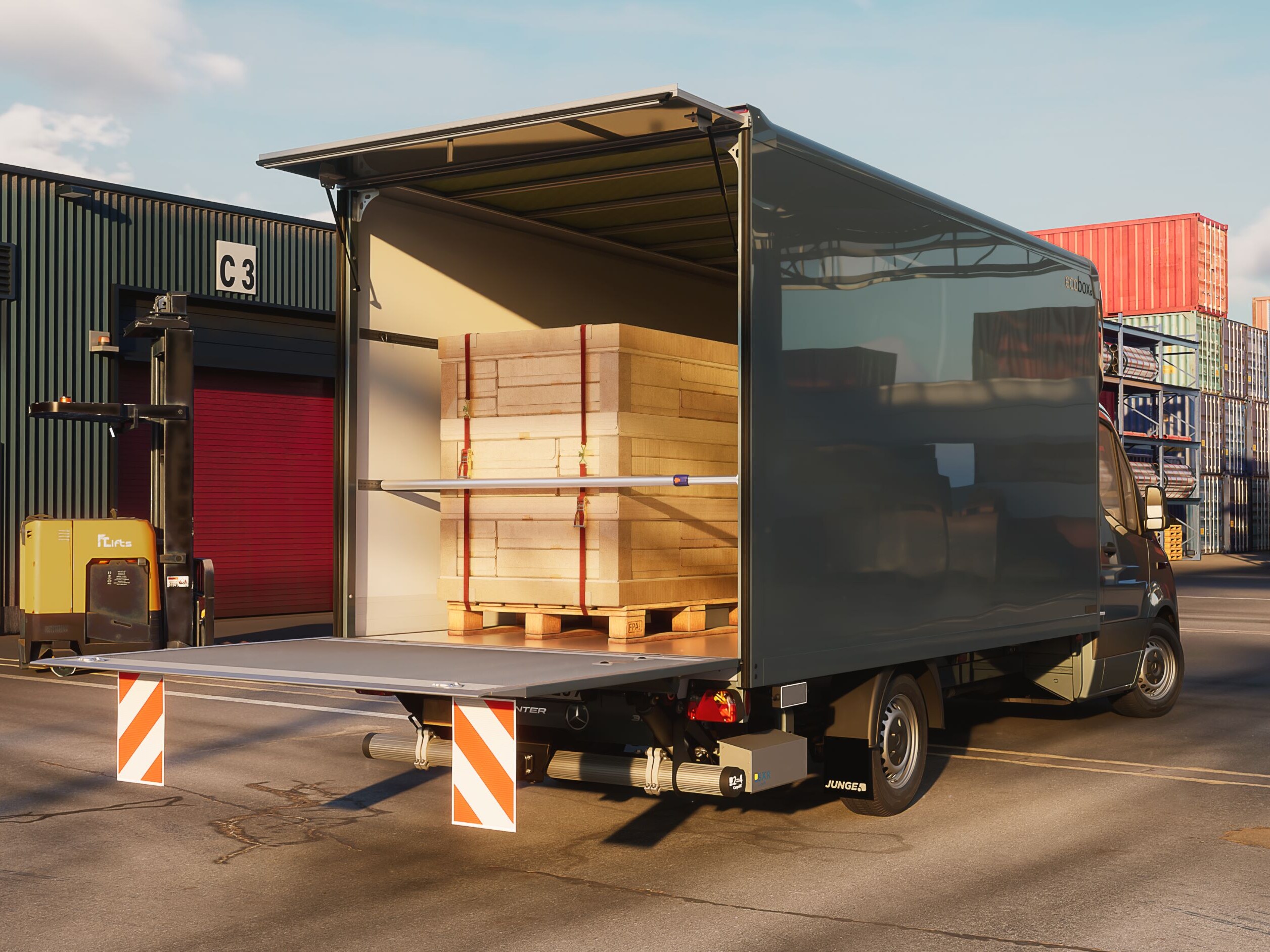 The Sprinter with dry-freigt body by Junge.